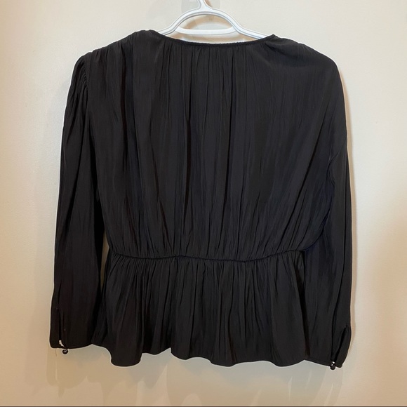 Aritzia Wilfred Tie Front Blouse - Picture 3 of 5